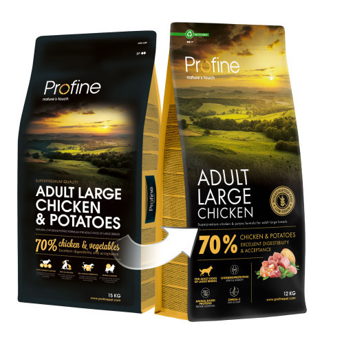 Корм сухой Profine Large Chicken and Potatoes для взрослых собак больших пород, с курицей и картофелем, 12 кг Киев - изображение 4