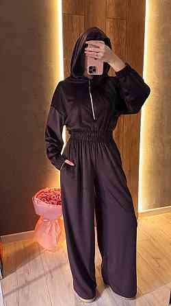 Жіночий стильний повсякденний комбінезон велюр плюш Шоколад, 44/46 Одеса