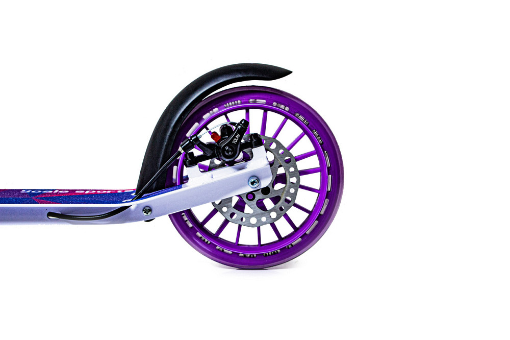 Дитячий самокат Scale Sports SS-23 + ліхтарик + дзвіночок. Дискове гальмо. Передній амортизатор. Фіол Одеса - фото 7