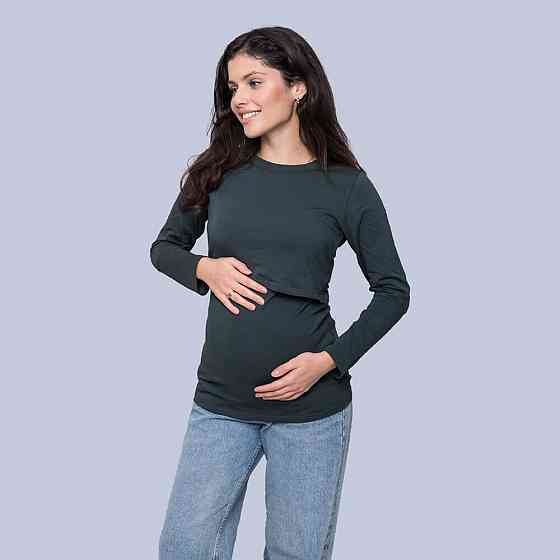 Лонгслів для вагітних та годуючих Изумрудный Київ