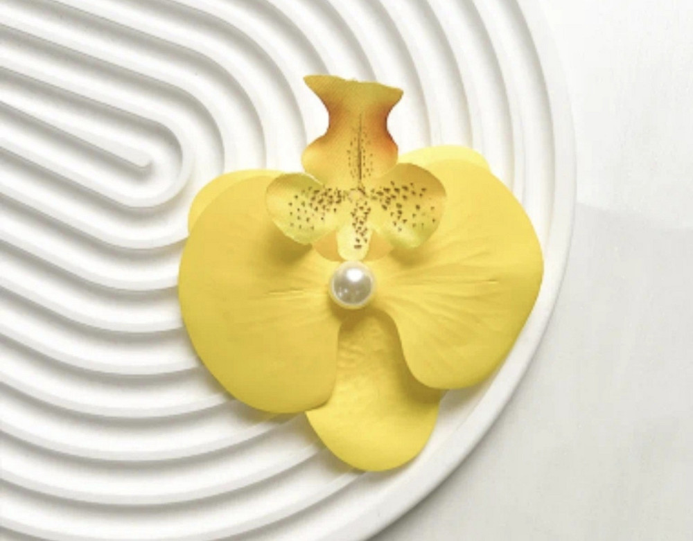 Затискач для волосся Орхідея Жовтий Смела - изображение 8