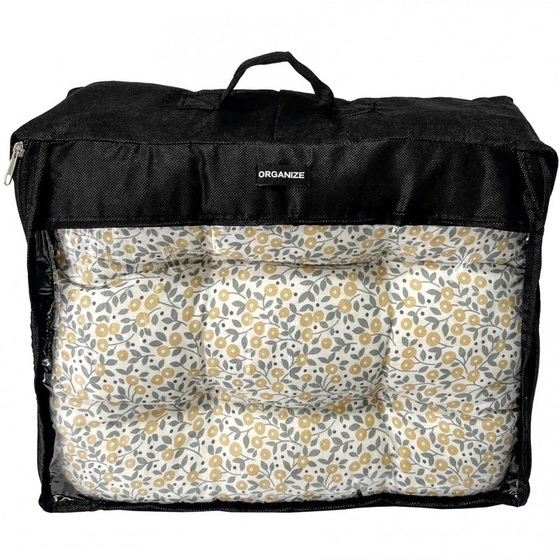 Большая дорожная сумка для вещей с ручкой и прозрачной вставкой P001 40x31x15 см (Черный) Сумы - изображение 4