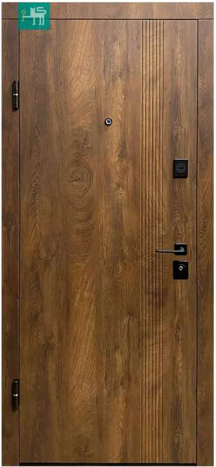 Двери входные Министерство дверей ПБ-262 Спил коньячный / Спил медовый  860х2050 мм Киев - изображение 1