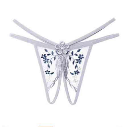 Трусики еротичні білі з розрізом унісекс - розмір універсальний, резинка до 85см Київ