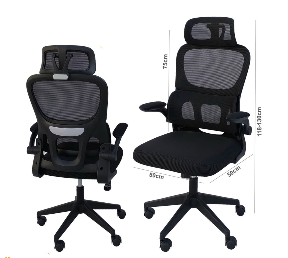 Кресло офисное эргономичное TORONTO Т889 - Компьютерное кресло с вентиляцией спинки, черное (до 120 кг) Киев - изображение 2