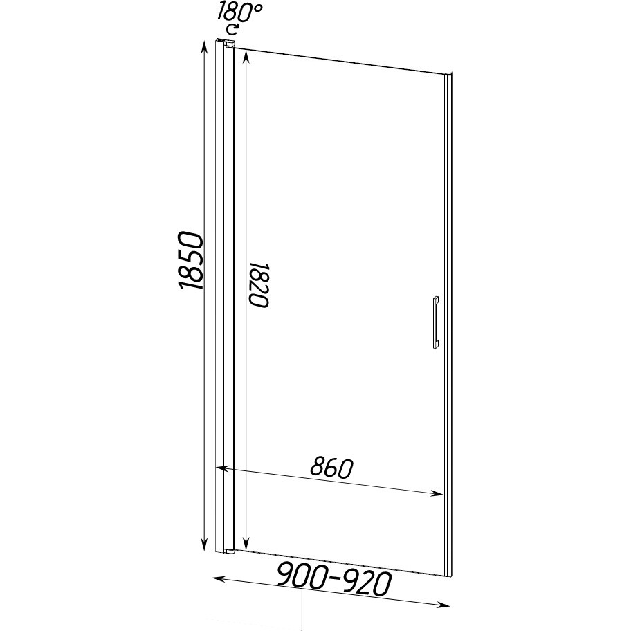 Душевая дверь BRAVO PROSNA 90 (000019807) Киев - изображение 4