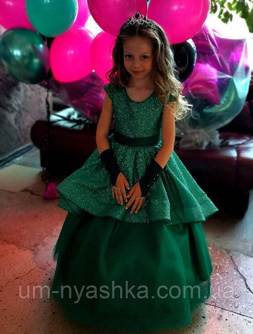 Платье Елочка Длинное нарядное изумрудное платье Бетси Кривой Рог - изображение 1