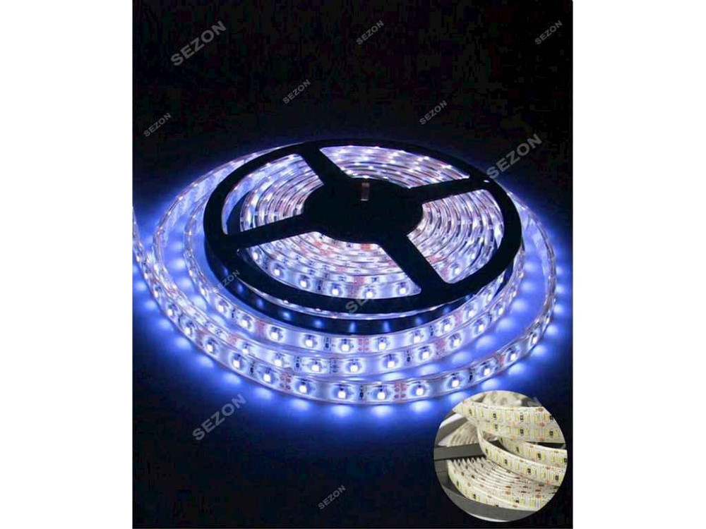 Гірлянда LED стрічка 600LED синій 5м 30л/1м 12V без шнура живлення ТМ КИТАЙ Київ - фото 1