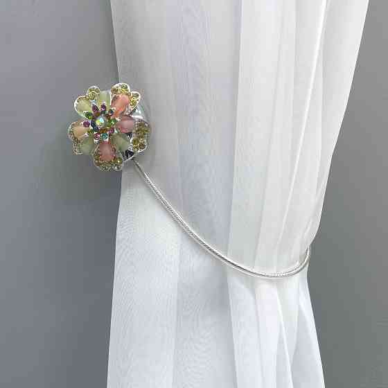 Уцінка! Магніти (2шт., пара) для штор, гардин "Flowers" колір різнокольоровий 81-239/1 Київ