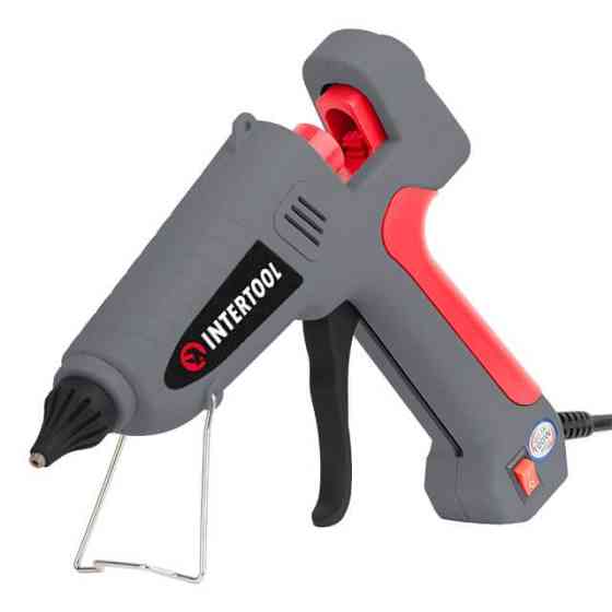 Пистолет клеевой 100(300) Вт, 215-230°C, под стержни 10,8-11,5 мм, 13-30 г/мин INTERTOOL RT-1106 Киев