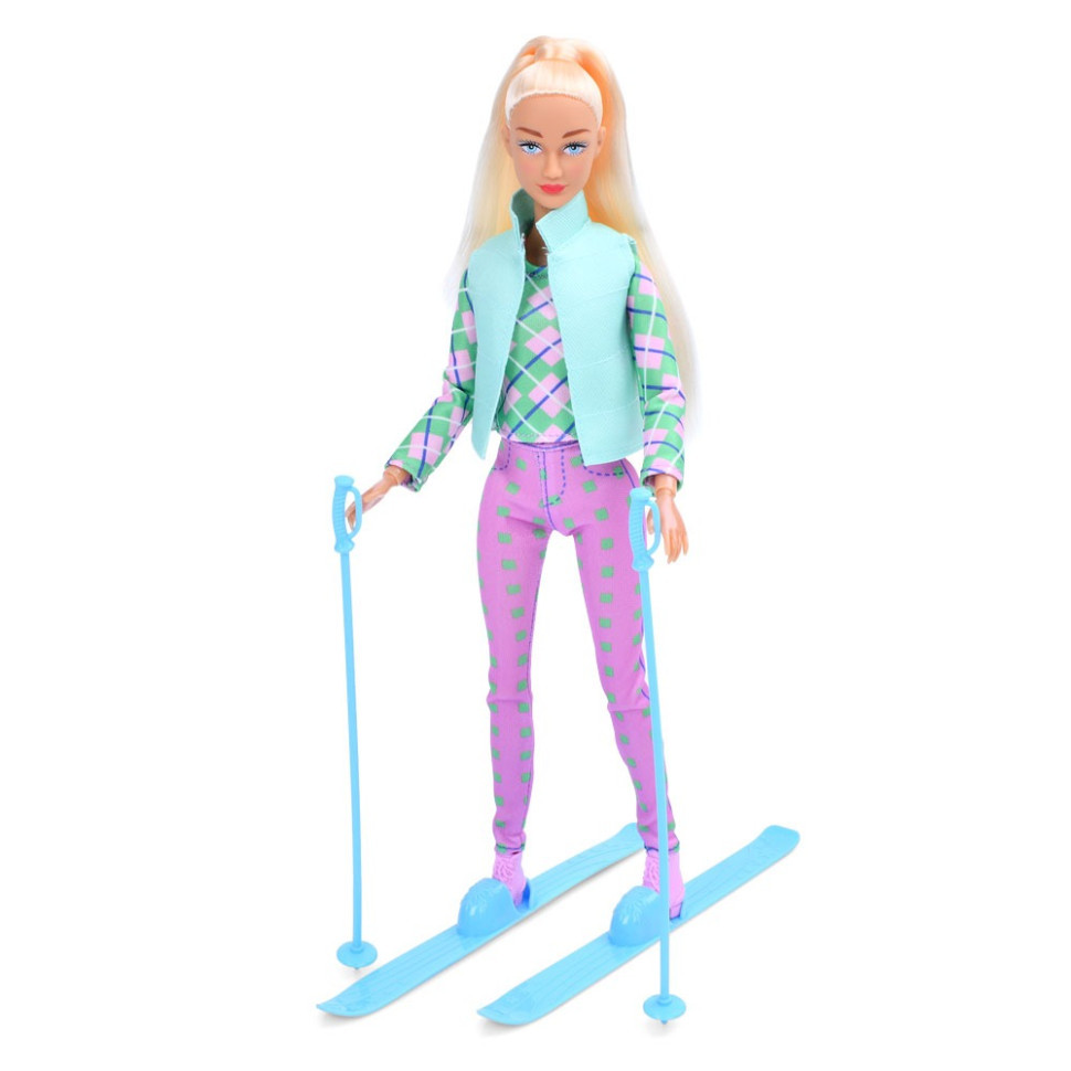 Дитяча лялька "Лижниця" 8520(Turquoise) бірюзовий, шарнірна 29 см Вінниця - фото 1