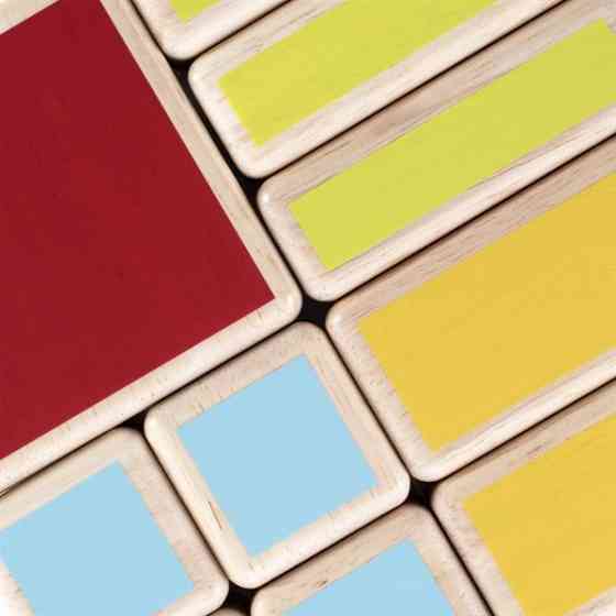 Дерев'яний пазл-сортер Guidecraft Manipulatives Частини квадрата (G6748) Харьков