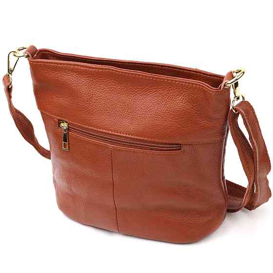 Нежная женская сумка на плечо Vintage sale_15003 кожаная Коричневый Киев