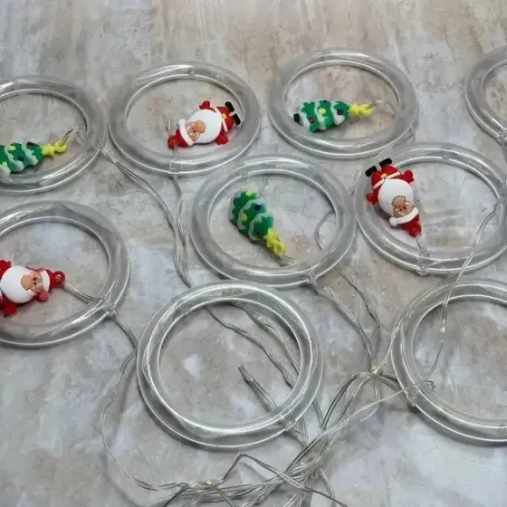 Гирлянда штора “Круги и шары” 3м теплый белый свет Коломия