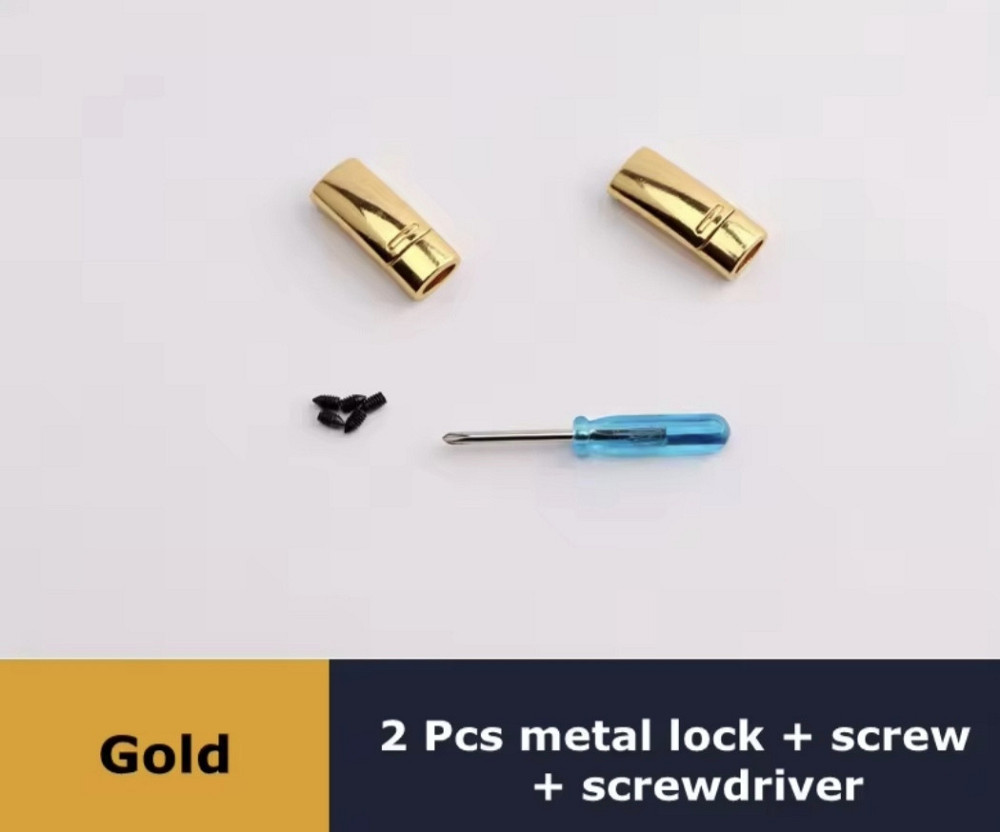 Застібка для шнурків магнітна  металева Золотистий Сміла - фото 1