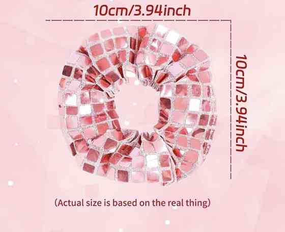 Гумка для волосся срібляста Рожевий Смела