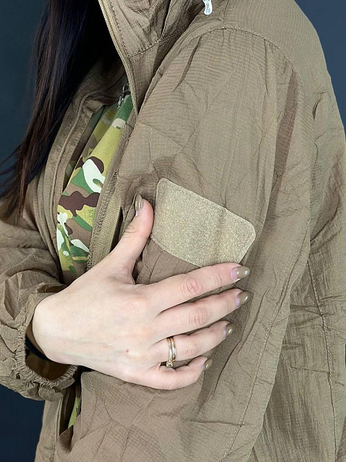 Тактична Легка жіноча куртка койот нейлонова з кишенями та капюшоном, для жаркої і активної погоди Львів - фото 6