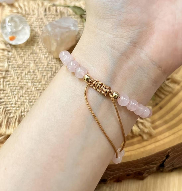 Браслет из розового кварца с сердцем – талисман любви Киев - изображение 2