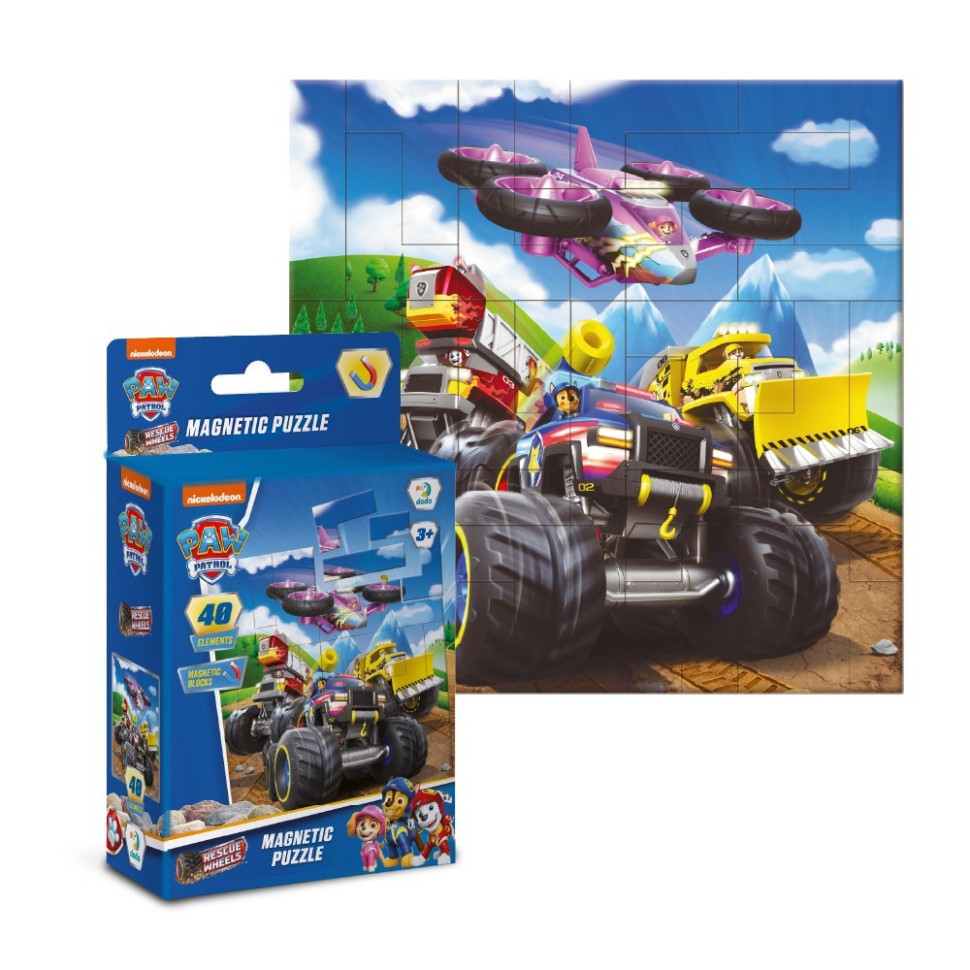 Дитячий магнітний пазл "Колеса" 200650, 40 елементів Вінниця - фото 1