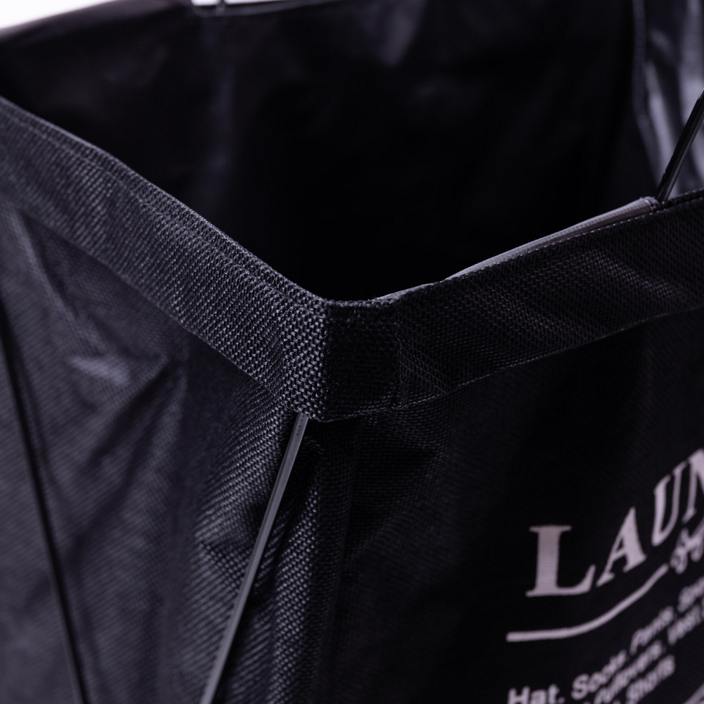 Мягкая корзина для белья на подставке черная Киев - изображение 6