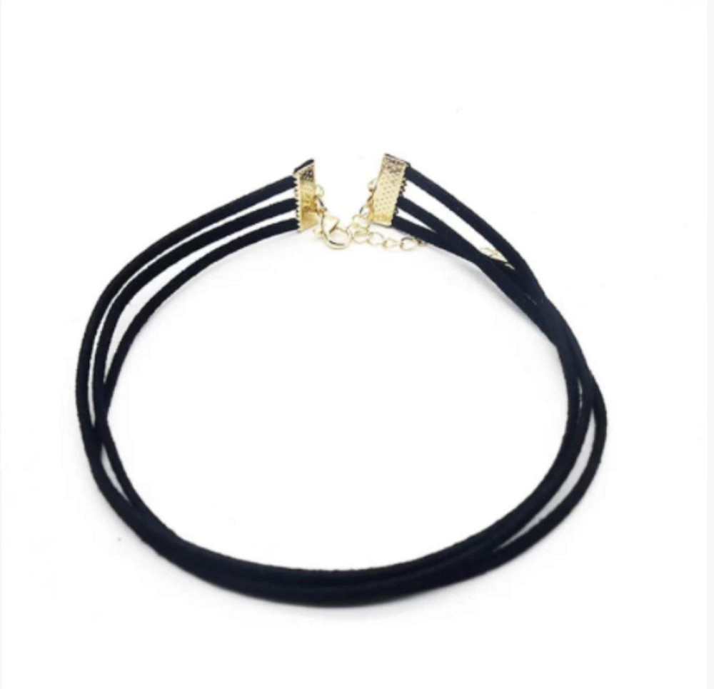 Чокер потрійний чорний Київ - фото 3