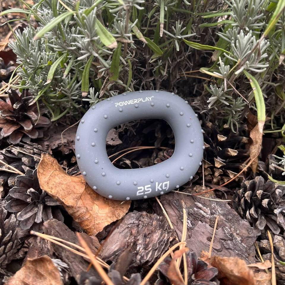 Еспандер кистьовий силіконовий PowerPlay PP-4337 Hand Grip Large 25 кг. Сірий Київ - фото 6