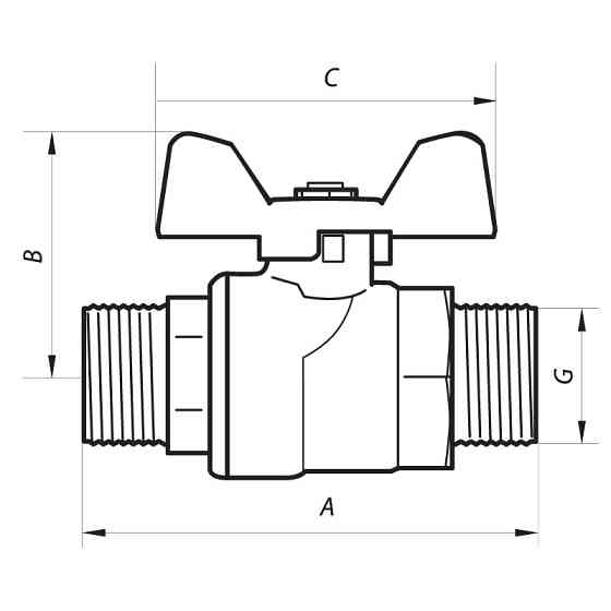 Кран кульовий 1/2" ШШМ (NF.731) Nolf (NF2954) Київ