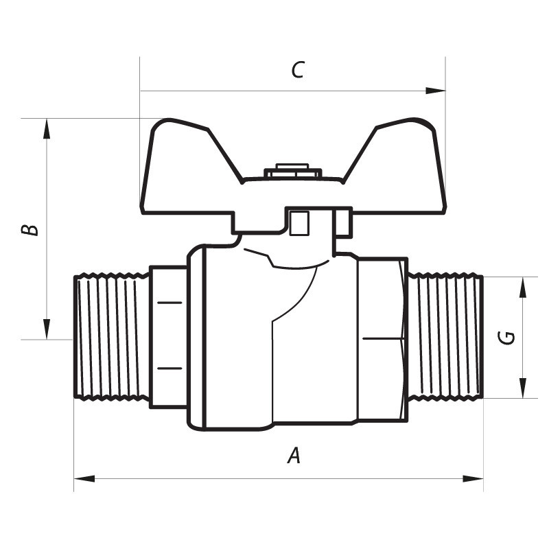 Кран кульовий 1/2" ШШМ (NF.731) Nolf (NF2954) Київ - фото 2