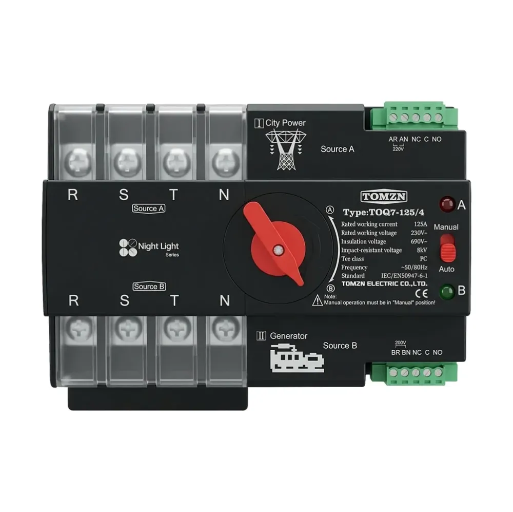 Автоматичний перемикач (АВР) під DIN-рейку TOMZN TOQ7/4P 125A 4 полюси (51-00118) Киев - изображение 9