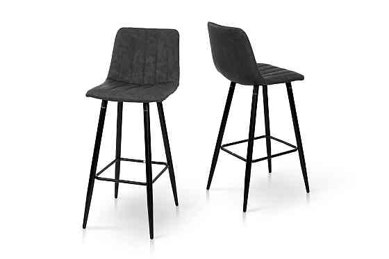 Стілець БАРНИЙ Дрім, чорний/екошкіра антрацитRU-08 Київ