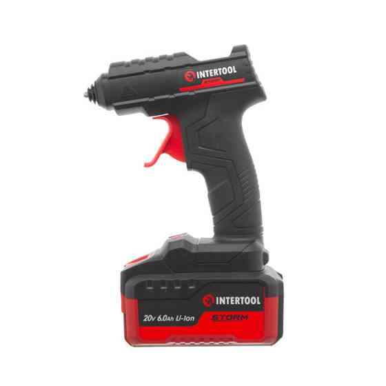 Клейовий пістолет акумуляторний INTERTOOL WT-9301, 20 В, 10.8-11.5мм, без ЗП та АКБ - пістолет для склеювання Львів