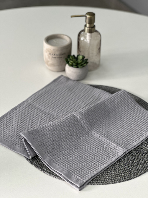 Вафельний рушник Ideal Textile 70х140 см 240 г/м2 (56860827) Сірий Чернівці - фото 1