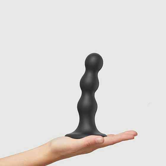 Насадка для страпона Strap-On-Me Dildo Plug Balls Black M Sex Aura Київ