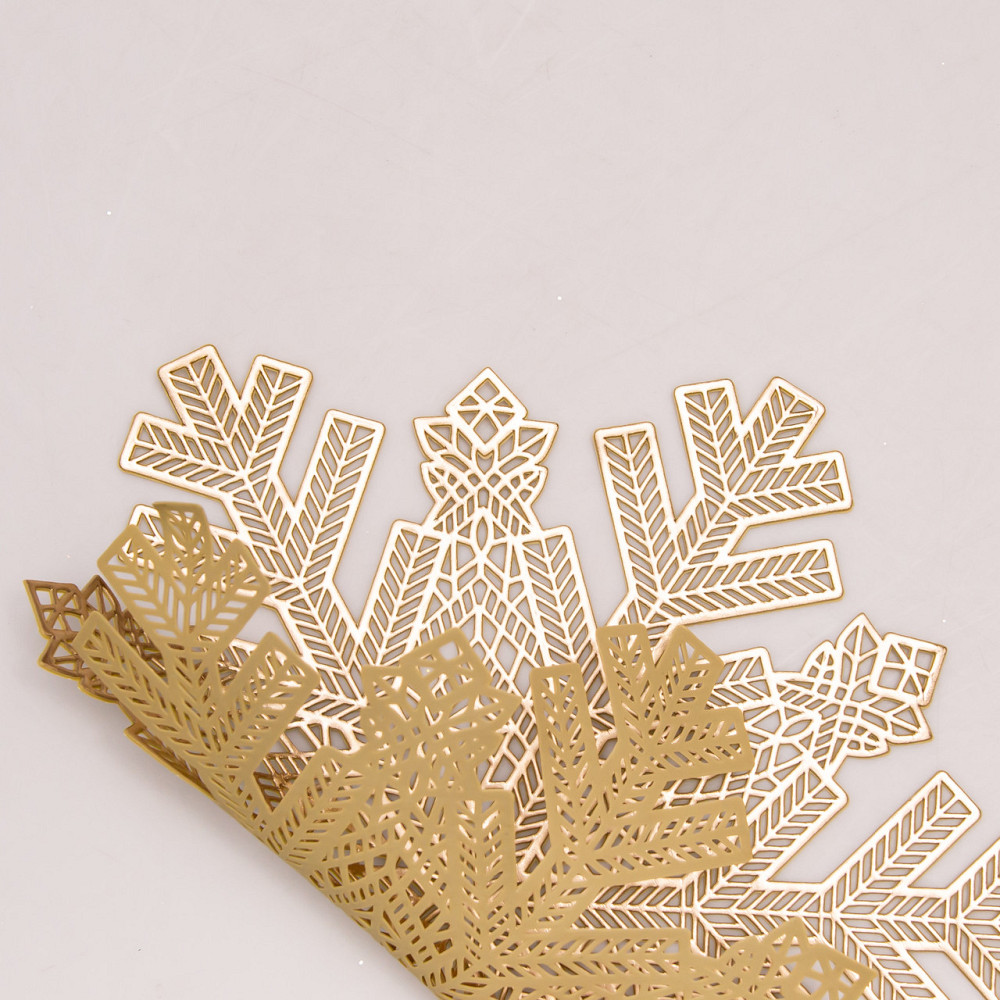 Килимок для сервірування столу Snowflake 38 см, золото HP-36327-13 Коломия - фото 2