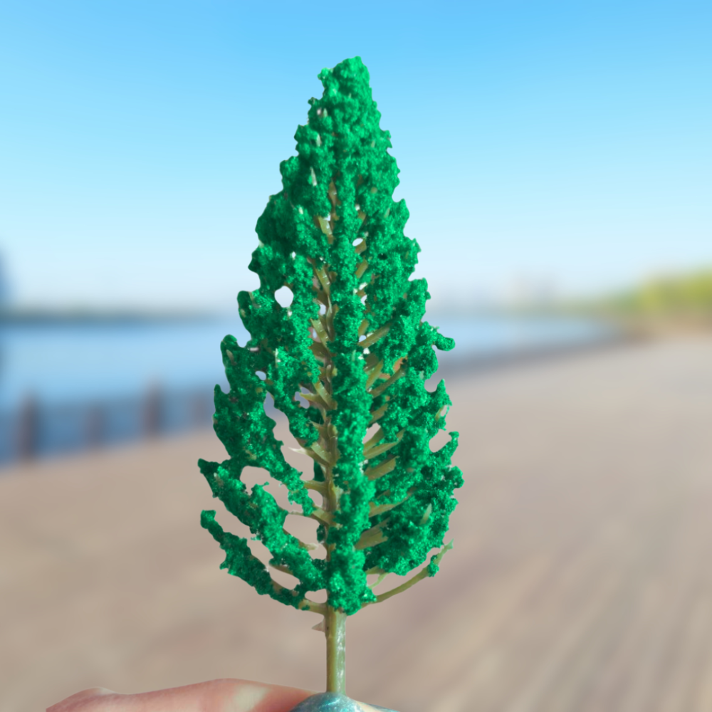 Штучна Туя 14см для макетів, мініатюри, піщаного столу, мінісада, кашпо, диорам, моделювання Одеса - фото 2