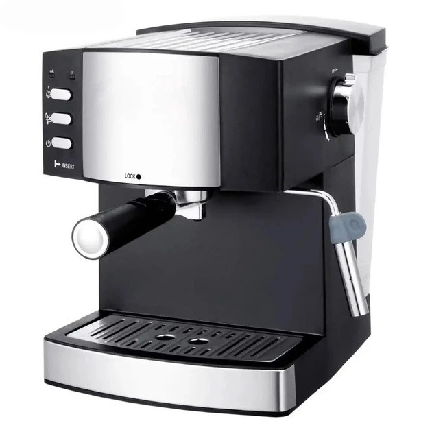 Кофемашина рожковая эспрессо Rainberg RB-2273 2200Вт с капучинатором 1.6 л, кофеварка полуавтоматическая FU-70 Львов - изображение 1