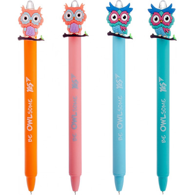 Ручка шариковая Yes Cute owl автоматическая 0,7 мм синяя (412007) Винница - изображение 2