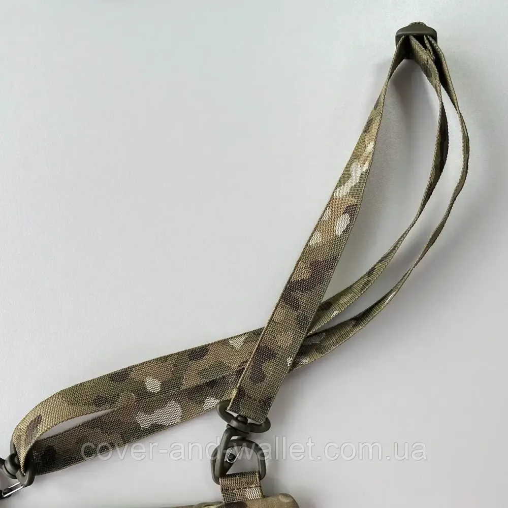 Тонкая тактическая сумка из прочной ткани маленького размера в цвете Multicam с велкро Киев - изображение 4