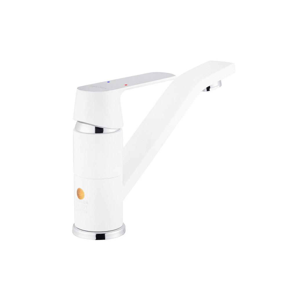 Змішувач для раковини Kroner KRP Armada - W011 білий/хром Київ - фото 3