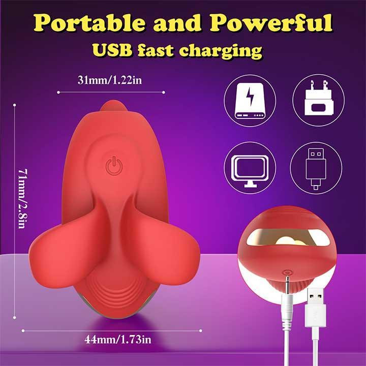 Клітеральний смарт-вібратор на палець Love Spouse Бордовий — Смарт вібратори Вінниця - фото 7