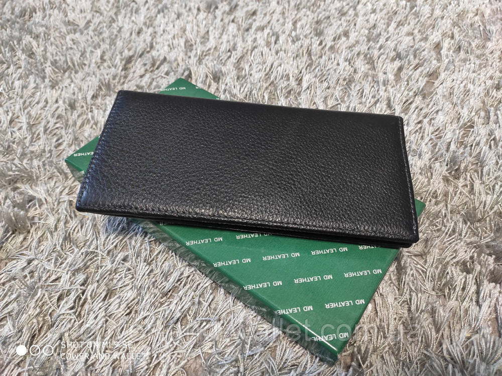 Тонкий шкіряний чоловічий гаманець купюрник на багато карток MD 22-337 Київ - фото 4