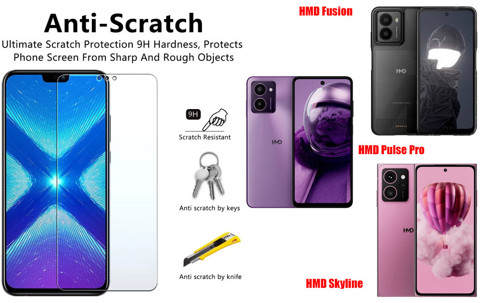 Защитное стекло NeoGlass для HMD Fusion, Pulse Pro, Skyline – ультрапрозрачное и устойчивое Киев - изображение 1