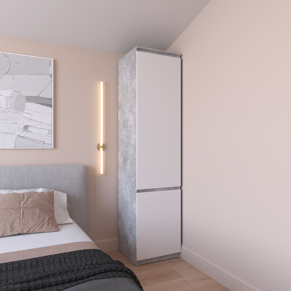 Шкаф пенал VAYS R-22, с полками, ЛДСП, 50×50×211 см - для одежды, белья, хранения, спальня, прихожая Львов - изображение 5