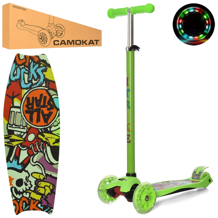 Самокат детский MAXI iTrike JR 3-055-1-GR с подсветкой Винница - изображение 1