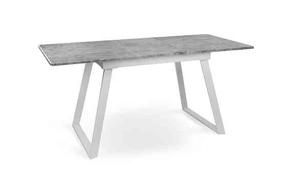 Стіл Тандем 120(+40)*75 білий метал/мрамор світл Київ