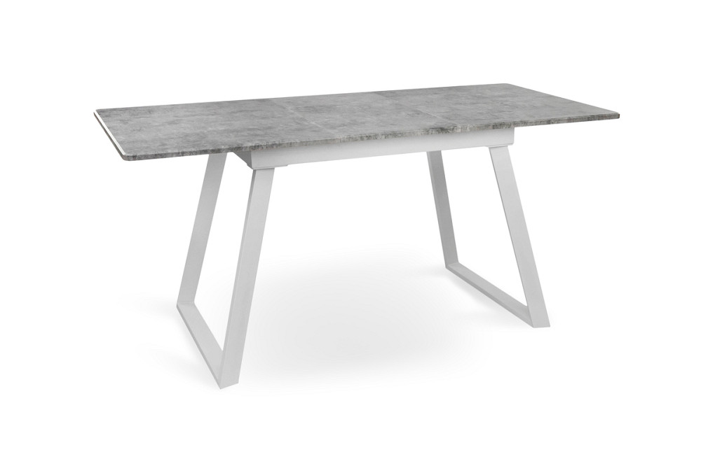 Стіл Тандем 120(+40)*75 білий метал/мрамор світл Київ - фото 3