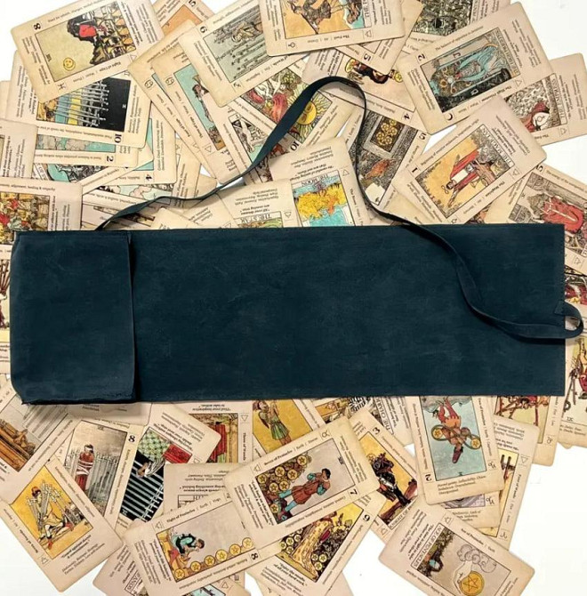Бархатная сумка для хранения карт Таро, синяя Киев - изображение 8
