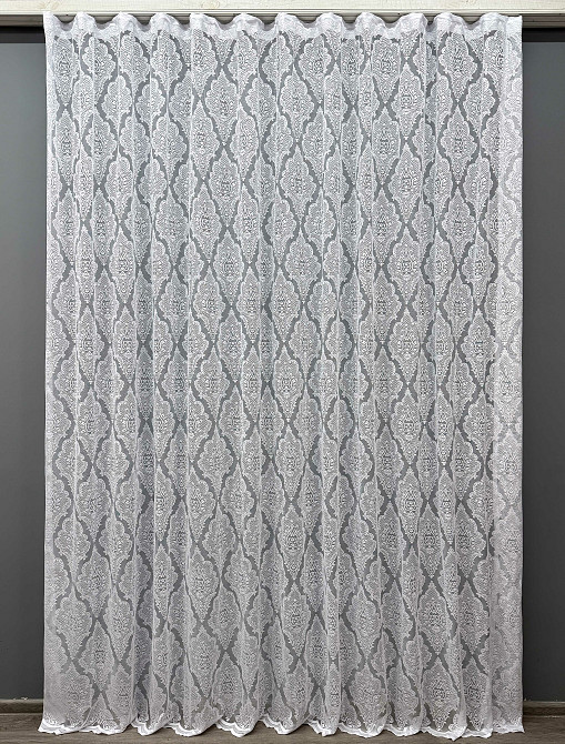 Тюль жакардова колір білий 1226т Київ - фото 5