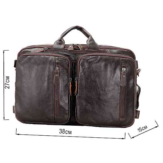 Сумка чоловіча Vintage 14106 трансформер Коричнева Київ