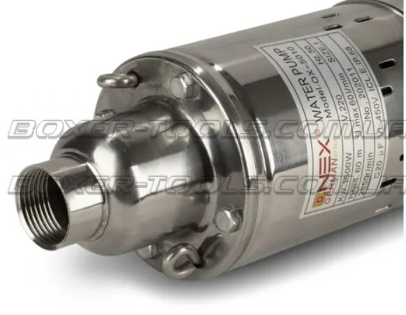 Занурювальний шнековий насос OX-5010 для свердловин 2250W, глибина до 60 м, 30 л/хв Одеса - фото 2